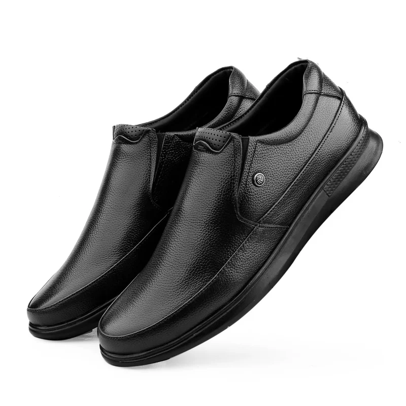 Bacca Bucci Black Leather Office Slip-ons Formal Shoes for Men | Best Price UAE